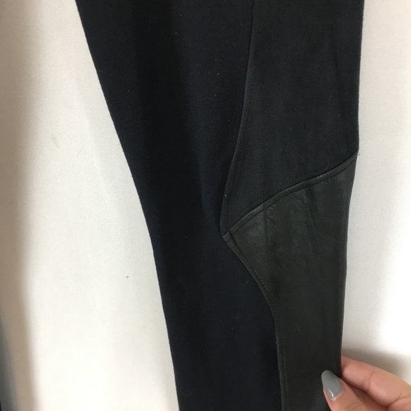 🌷 David Lerner Leather and Suede Detail Black Legging Size XS - Picture 3 of 8